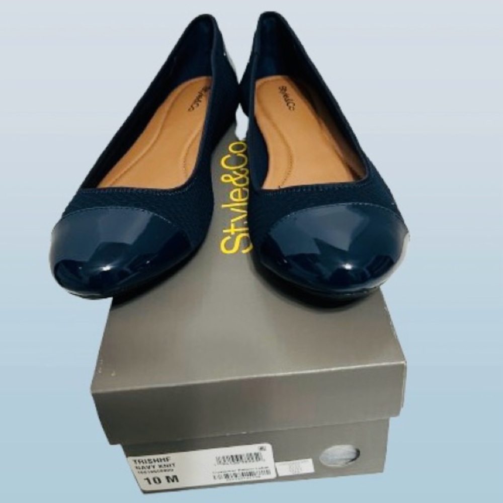 Style & Co. Women’s Trish Ballet Flats Navy Knit 10M